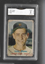 1957 Topps Baseball #405 Duke Maas GMA Grade 2 Good