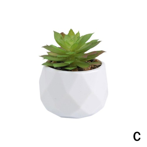 Artificial Potted Plant W/ Pot Small Faux In/Outdoor Fake Cacti E7E0 - Picture 13 of 20