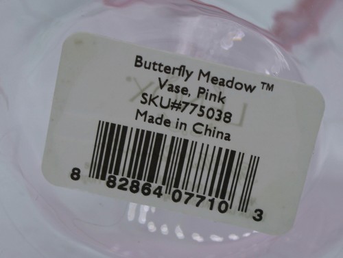 Lenox~ Butterfly Meadow Vase ~ Pink ~ Glass~ 9 3/4" Tall - Picture 2 of 12