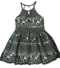 Girls Sequin Hearts Girls 68 Black  White Floral Formal Dress Sizes 7 - 16