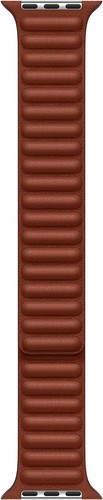 Genuine Apple Leather Link Strap Watch Band 44mm/45mm/46mm - S/M - Umber - Photo 4 sur 6