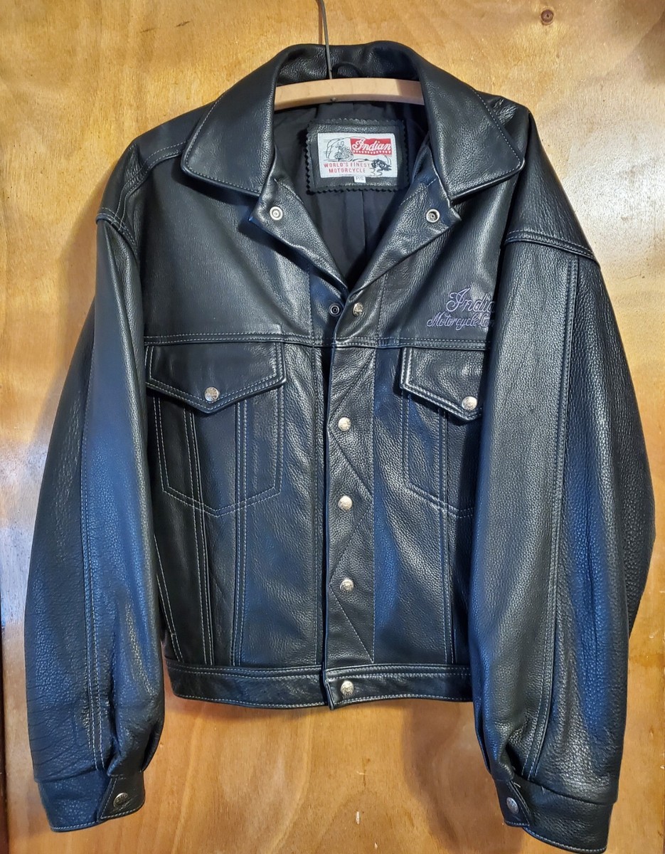 RARE 90S VINTAGE INDIAN MOTORCYCLE LEATHER JACKET | eBay