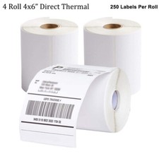 4 Rolls 4x6 Direct Thermal Shipping Labels For Zebra 2844 ZP450 ZP500 Eltron