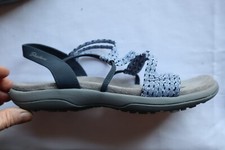 New Blue SKECHERS Strappy Reggae Stretch 40826 Memory Foam Slingback Sandals 9
