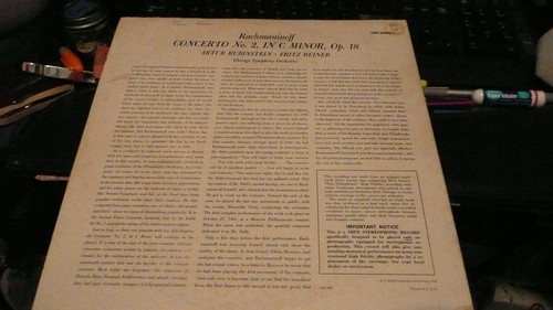 rare record LP Lalo Symphonie Espagnole Henryk Szeryng Living Stereo LSC-2456   - Imagen 3 de 11