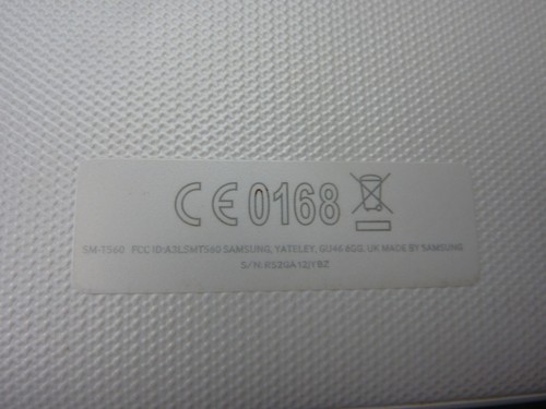 SAMSUNG GALAXY TAB E (SM-T560) - 8 GB WHITE - Picture 5 of 8
