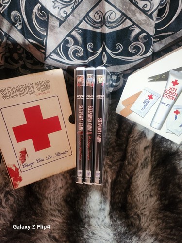 Sleepaway Camp Survival Kit Box Set 2002 Dvd Banned By Red Cross Bloody Handprin - Picture 6 of 13