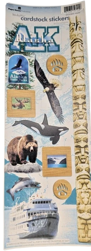 Themed Scrapbook Stickers Sheet Lot City Vacation Outdoor Travel Paper Cardstock - Image 2 of 4