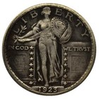 1923-S Standing Liberty Quarter Silver Coin Solid Very Fine Fine Details