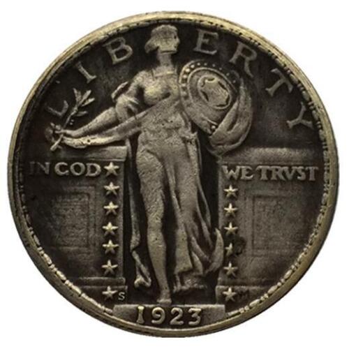 1923-S Standing Liberty Quarter Silver Coin Solid Very Fine Fine Details