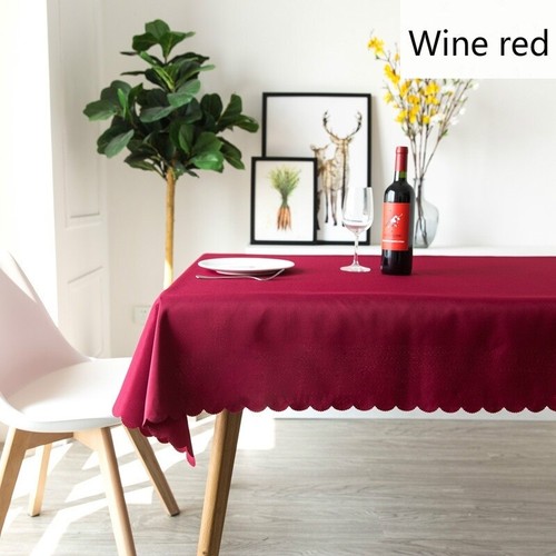 Plain Polyester Table Cloth Banquet Wedding Hotel Table Cover Cloth Rectangular - Picture 8 of 28
