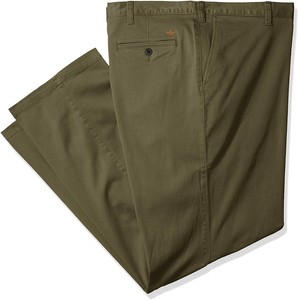 Dockers Mens Big /& Tall Classic Fit Flat Front Broken-In Washed Khaki Pants