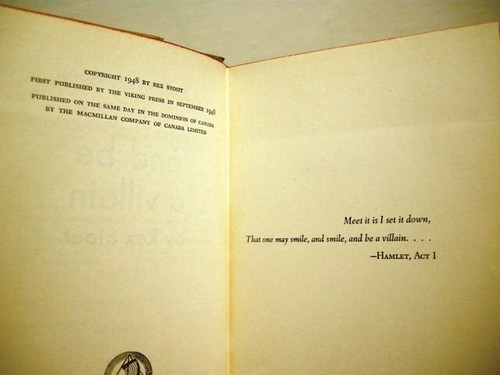 And Be a Villain Rex Stout First Edition 1948 Nero Wolfe - Picture 4 of 8