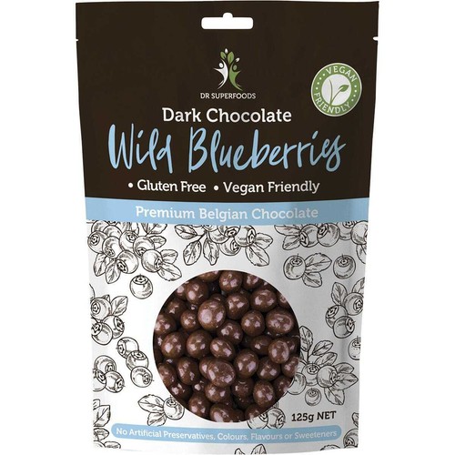 Dr Superfoods Wild Blueberries Dark Chocolate 125g - 第 1/2 張圖片