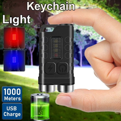 900LM Portable Mini LED Flashlight Keychain Pocket Magnetic Torch Rechargeable - Picture 9 of 16