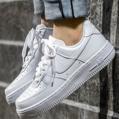 Nike Air Force 1 Classic Triple White with Silver-Colored Metal Men Women Pick 1 | eBay
