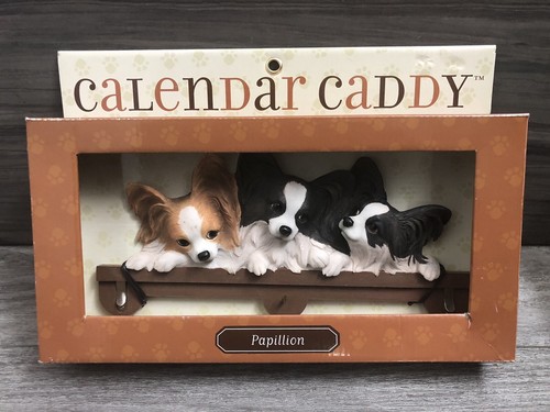 NOS Papillion Kalender Caddy 3D Papillion Hunde Harz Kalenderhalter - Bild 7 von 7