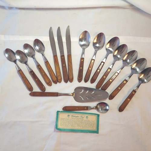 Manijas de madera inoxidable Town & Country Washington Forge 16 piezas mixtas prepropietadas - Imagen 4 de 17