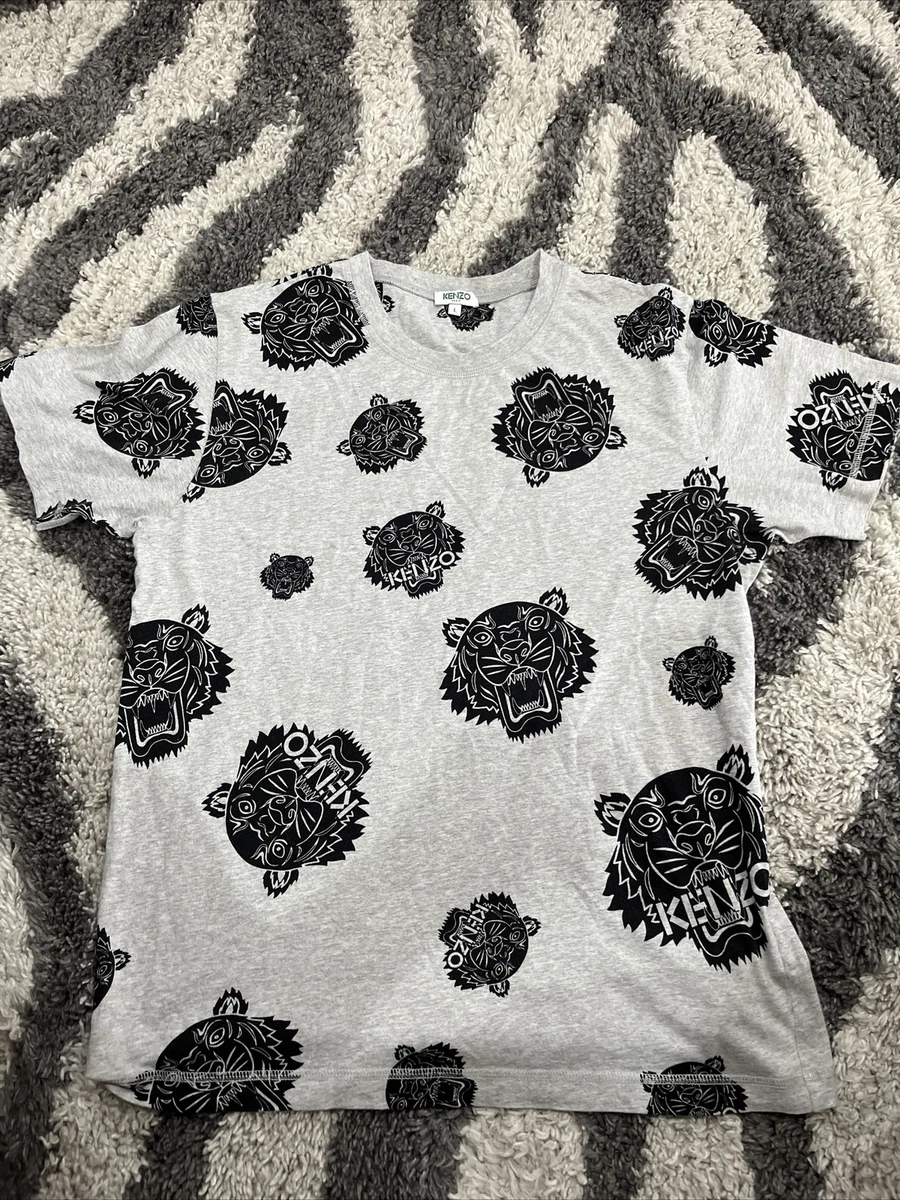 Mens grey kenzo t shirt deals