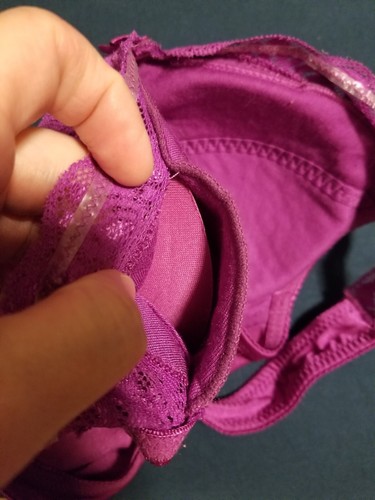 Rhonda Shear Women's Pin Up Lace Bra With Removable Pads Size Xsmall NWOT - Picture 4 of 14