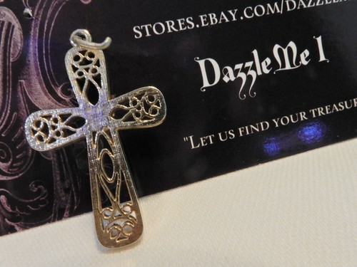 Colgante de regalo religioso CRUZ tono dorado estilo celosía artística ~ ¡Envío GRATIS! - Imagen 5 de 7