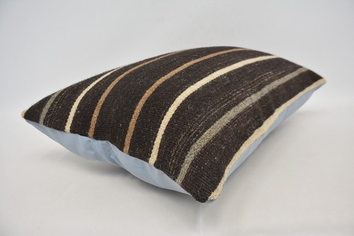 Turkish Pillow, Kilim Pillow, 20"x28" Black Cushion Case, Vintage Kilim Pillow - Picture 6 of 6