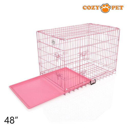 Dog Cage Blue Pink Cozy Pet Puppy Crates Cat Carrier Crate 5 Sizes S M L XL XXL - Picture 248 of 264