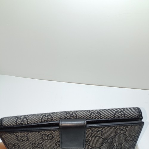 Portafoglio Gucci Originale in Tela GG Grigio e Pelle Nera Elegante Donna Lusso - Foto 15 di 17