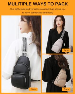 Hiflyer Crossbody Sling Bag For Women - Trendy Chest Bag, Adjustable Strap, PU Leather, Multiple Colors - View #11