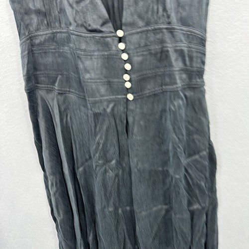ba&sh Coralie Lady Dress Womens 3 L Black Button Corset Asymmetric Old Money - Picture 6 of 16