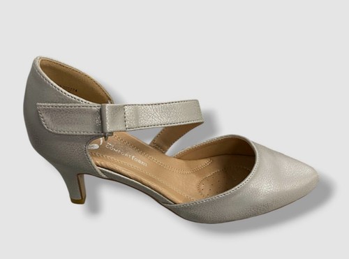 Journee Collection Women's Gray Bettie Pointed-Toe Pumps Shoe Size 6