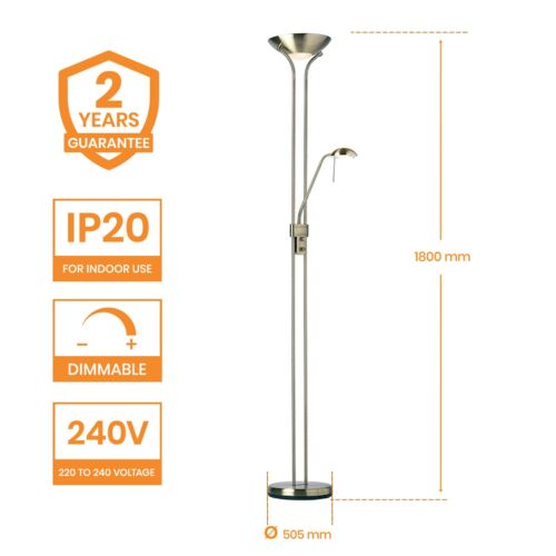 MARCUS Floor Lamp Mother and Child Double Dimmer for Living Room 180cm - Picture 13 of 47