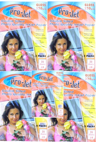 Projet A4 Gloss ,Matt+Gloss, Photo Paper 20 To 100 sheets in Various gsm Weights - Picture 5 of 8