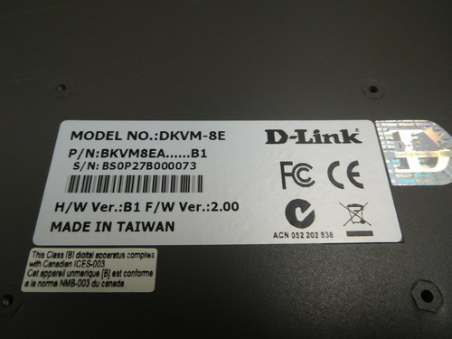 D-Link DKVM-8E 8‑Port Keyboard‑Video‑Mouse KVM VGA Switch BKVM8EA - Picture 7 of 7