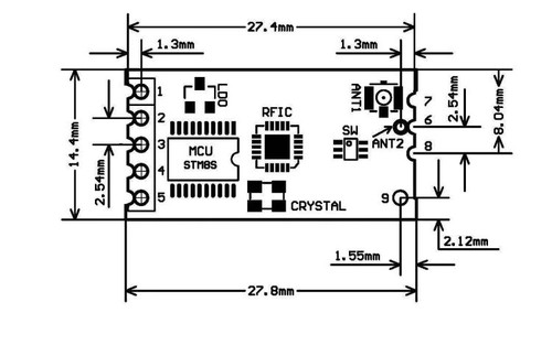 433Mhz HC-12 Wireless Serial Port Module 1000m Replace Bluetooth - Imagen 3 de 6