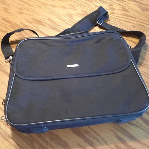 Vintage Targus Laptop Bag 15.6" Classic Slim Briefcase W/ Shoulder Strap - Picture 1 of 4