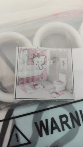 4pcs Hello Kitty Shower Curtain Set - 第 1/7 張圖片