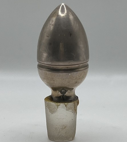 Decantador de licor vintage de plata esterlina de cristal de la década de 1930 - Imagen 11 de 11