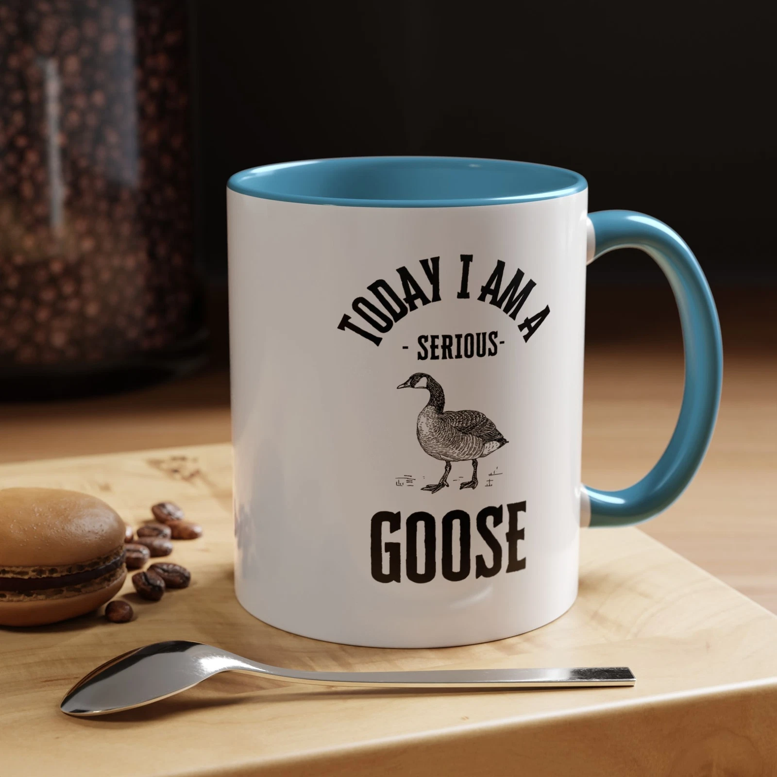 Goose Accent Mug, Funny Silly Goose Gift, Quirky Office Drinkware, Father's Day