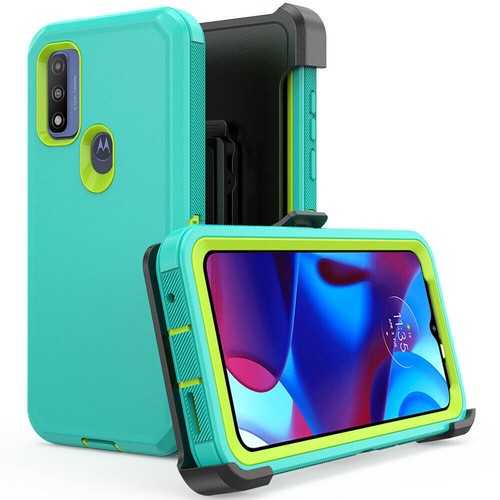 Per Motorola Moto G Pure 2021/G Power 2022 Custodia Armatura Antiurto + Clip Cintura - Foto 8 di 42