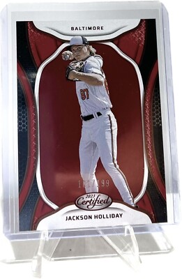 Jackson Holliday 2023 Panini Chronicles Red Certified 181/199