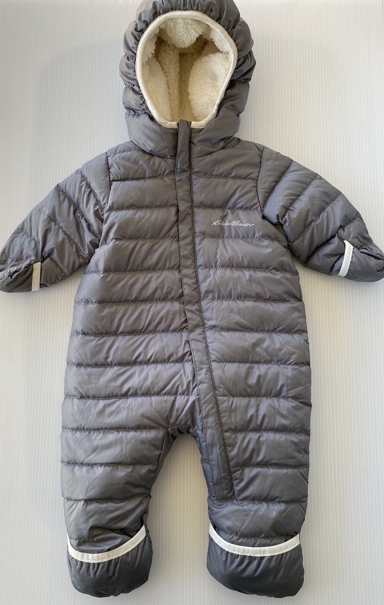 Eddie Bauer Toddler Baby Months Grey Down Snowsuit Jacket