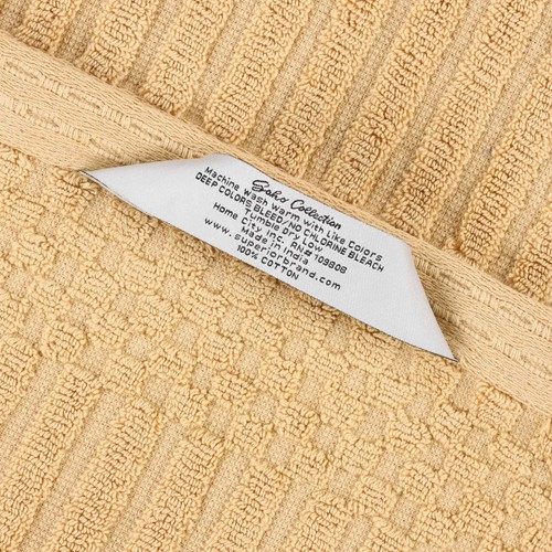 Soho Ribbed Textured Cotton Ultra-Absorbent Bath Towel Set of 4 - Picture 73 of 151