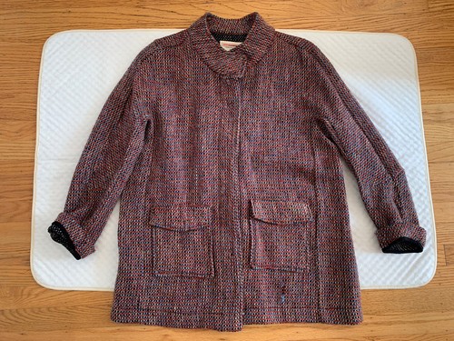 Anthropologie Cartonnier Womens sz LP Multi-color tweed boucle coat Jacket - Picture 2 of 9