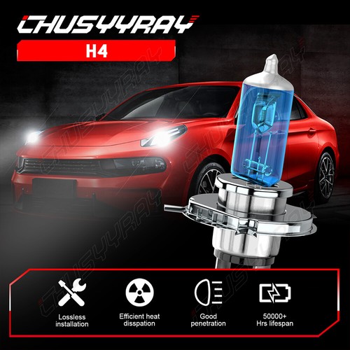 Chusyyray 55W 4000LM H4 Halogen Conversion Headlight KIT 5000K Bulbs Xenon White - Picture 9 of 12