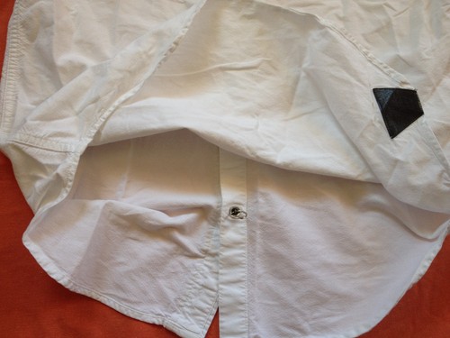 DENHAM JEANS LONG SLEEVE BUTTON DOWN WHITE SHIRT MEDIUM - Picture 9 of 12