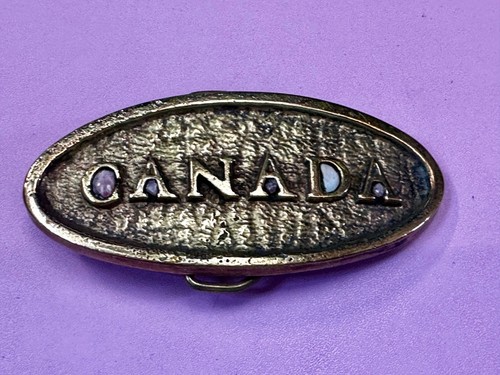 Canada Canadian Country Vintage Gold Tone Commemorative Belt Buckle - Picture 13 of 13