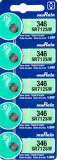 Murata 346 (SR712SW) Silver Oxide Watch Battery (5 Count) - Replaces Sony 346