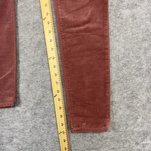 J Brand Pants Womens Size 25 Warm Sable Pink Velvet Maria High Rise Skinny - Picture 10 of 15