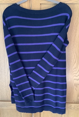 Damen Arizona Jeans Co Größe Small dunkellila helllila Streifen Pull Over LS - Bild 7 von 7